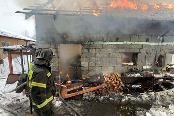 Накануне в Арамиле сгорела баня