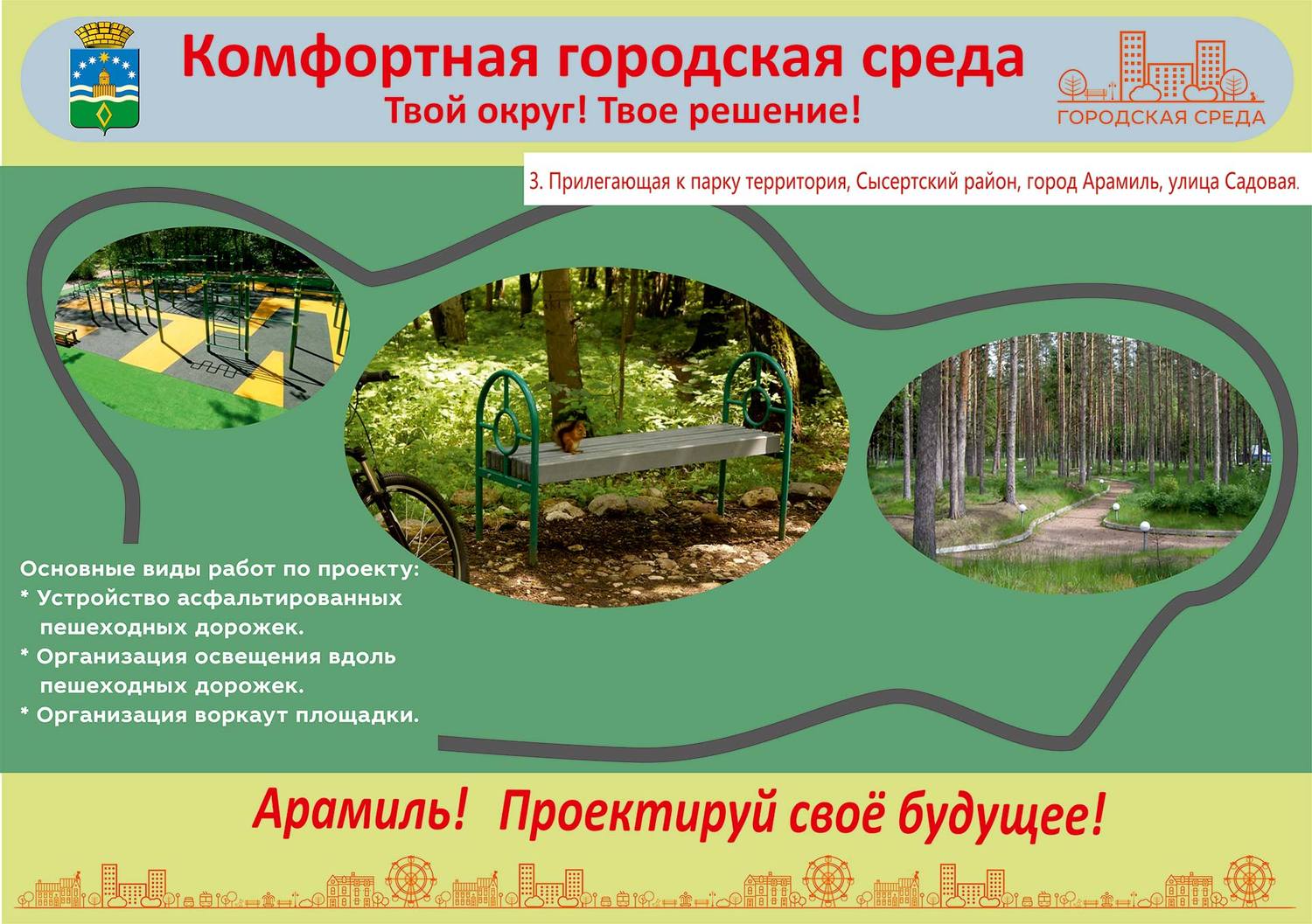 Набережные или зона отдыха у леса? Арамильцы выбирают территорию, которая будет благоустроена за государственные деньги в 2020 году