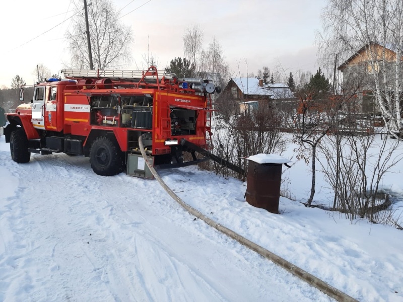 В начале рабочей недели в Арамиле сгорела баня