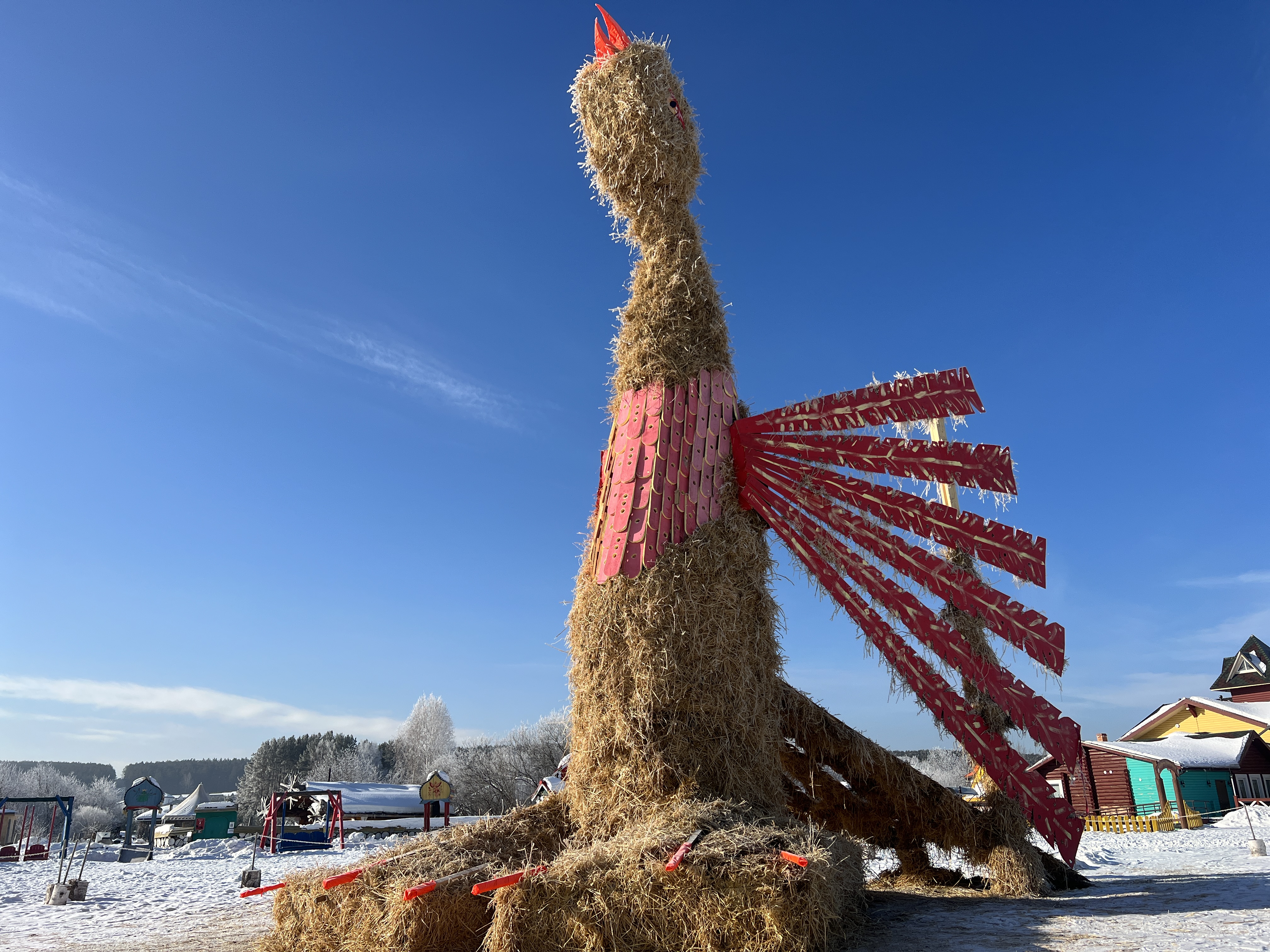 Арт-объект “Жар-птицу” в 12 метров сожгут в Свердловской области на Масленицу