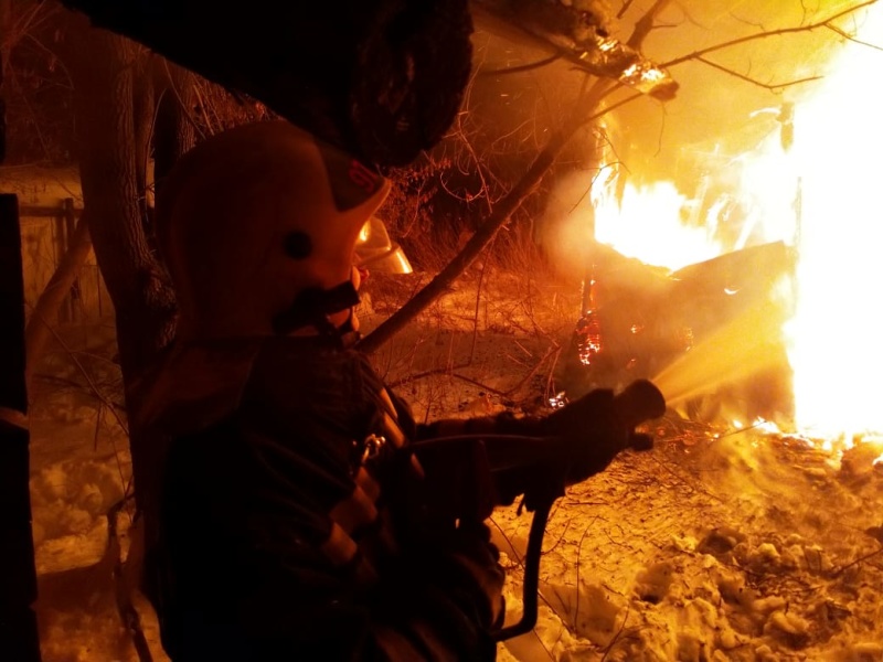 Утром в первый день нового года в Арамиле сгорела баня-сауна